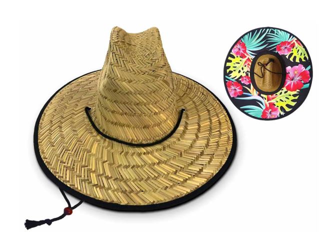 chapeus de palha surf estampados
